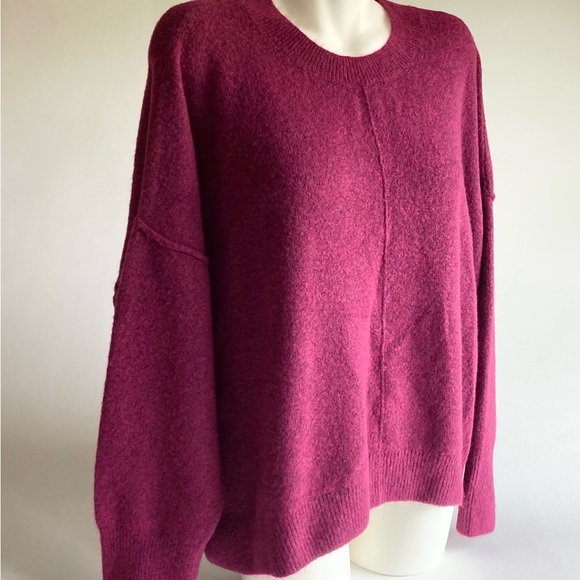 New Vince Camuto Burgundy Polyester Acrylic Crew Neck Pullover size XXL - Picture 11 of 12